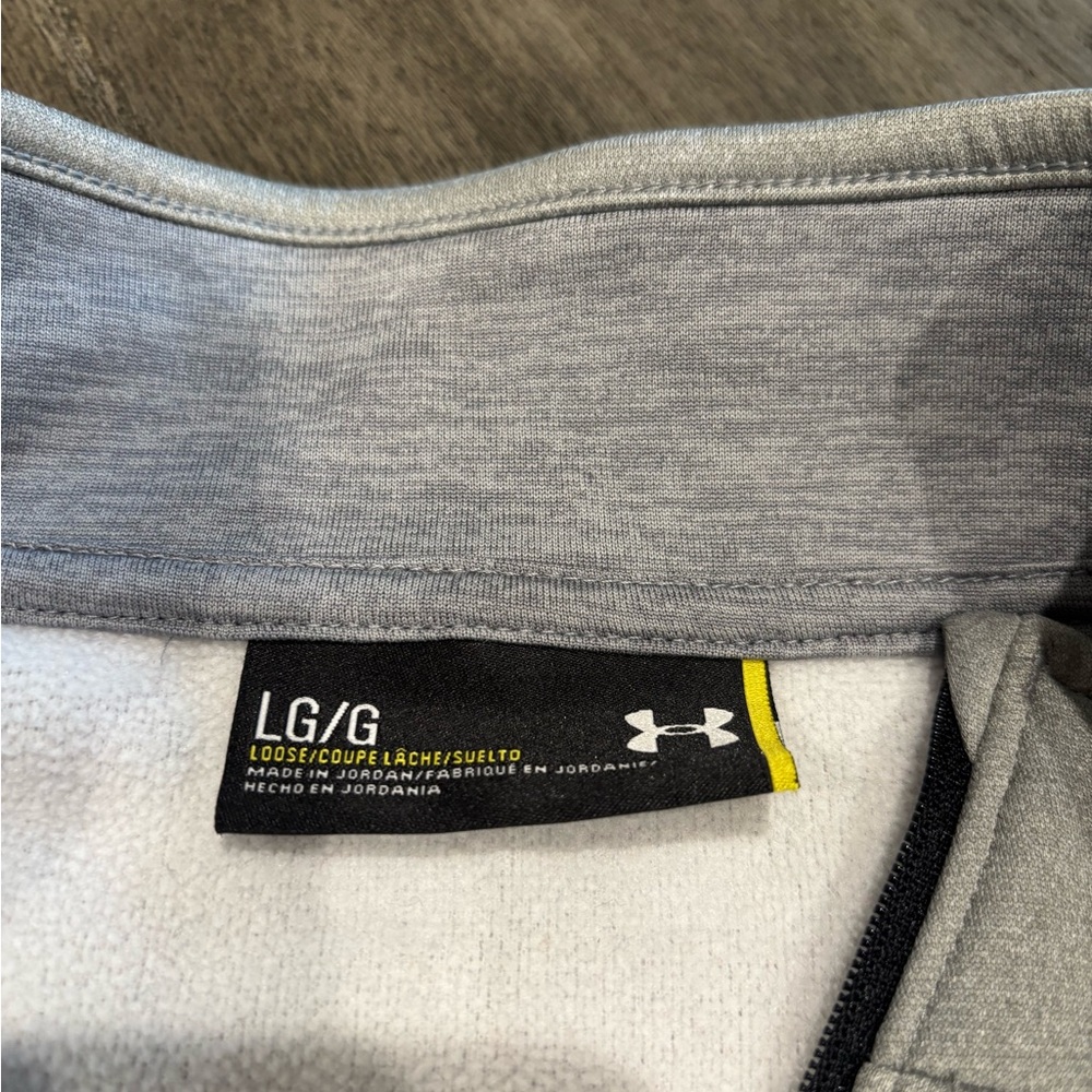 Large Under Armour Half Zip Pullover Gray Mens - image 3
